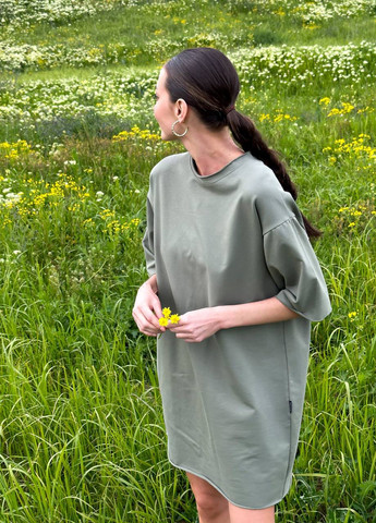 Оливкова (хакі) спортивна спортивна сукня oversize ZF inspire