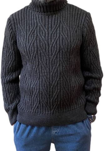 Графитовый зимний теплый толстый свитер Berta Lucci