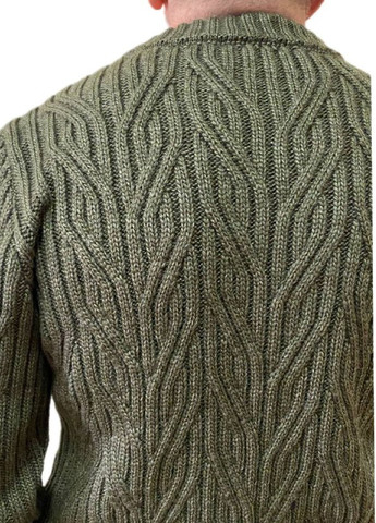 Оливковый (хаки) зимний теплый толстый свитер Berta Lucci