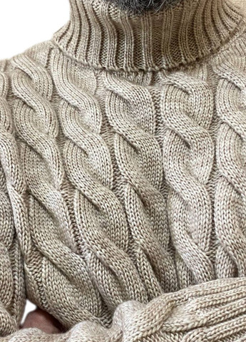 Бежевый зимний теплый толстый свитер Berta Lucci