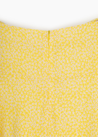 Желтый летний костюм юбка + топ No Brand