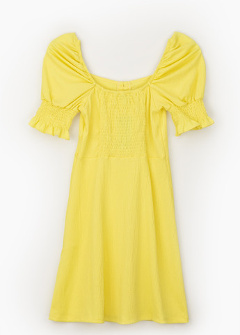 Желтое повседневный платье Firesh однотонное