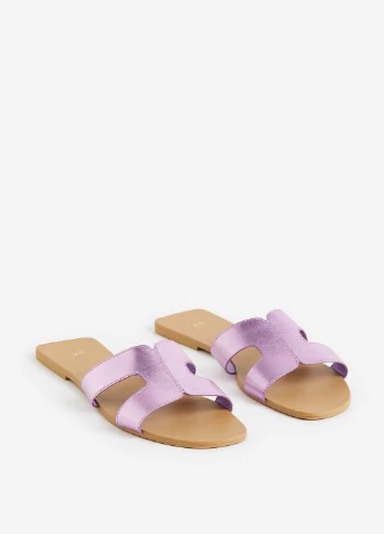 Сиреневые шлепанцы H&M
