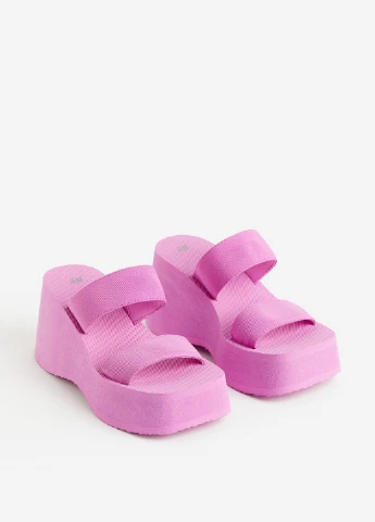 Фиолетовые шлепанцы H&M