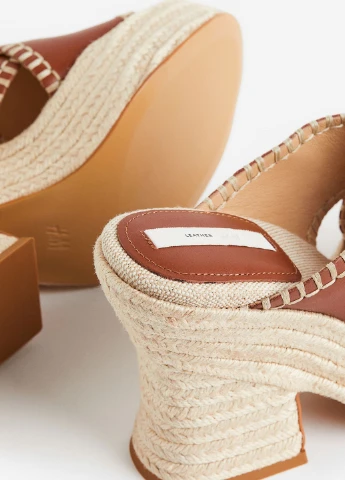 Коричневые эспадрильи H&M однотонный (258985498)