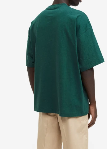 Темно-зелена футболка H&M