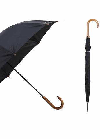 Зонт трость с деревянной ручкой J Wooden Black Krago (258994522)