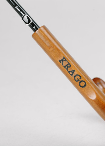 Зонт трость с деревянной ручкой J Wooden Blue Krago (258994531)