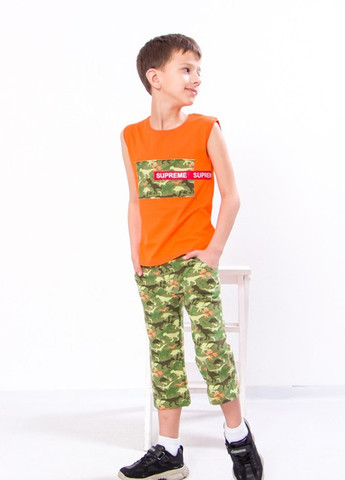 Оранжевый летний комплект для хлопчика (афганка+бриджі) помаранчевий носи своє (6116-055-v0) Носи своє