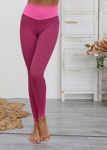 Легінси жіночі спортивні XL 6095 рожеві Fashion (259014888)