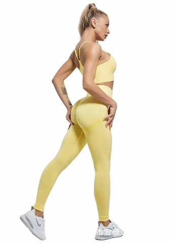 Легінси жіночі спортивні 6183 L жовті Fashion (259015456)