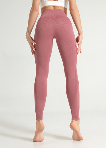 Комбинированные демисезонные леггинсы женские спортивные 9677 s розовые Fashion