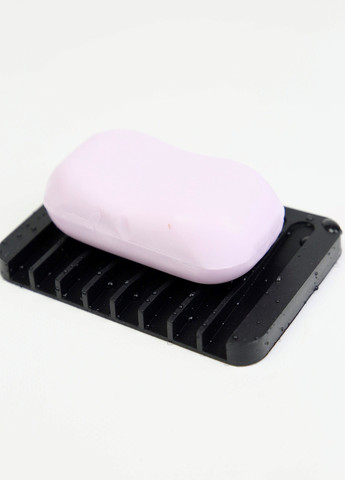 Мильниця силіконова для ванної 11,5 х 8 х 1 см, Чорна No Brand (259000111)