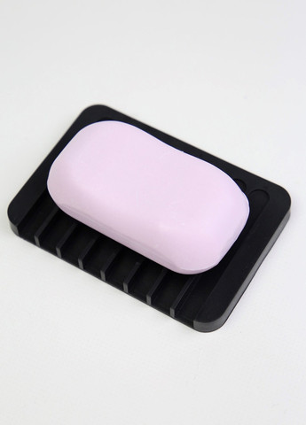 Мильниця силіконова для ванної 11,5 х 8 х 1 см, Чорна No Brand (259000111)