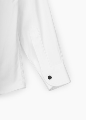 Белая повседневный рубашка однотонная DENIZ