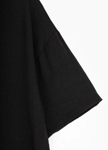 Черная повседневный рубашка однотонная No Brand