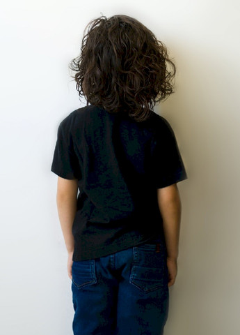 Чорна демісезонна футболка дитяча чорна "хронограф" YAPPI