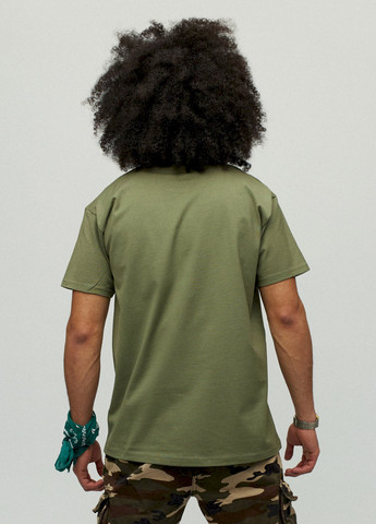 Хаки (оливковая) футболка мужская хаки зеленый патриотическая "kharkiv - незламний" YAPPI