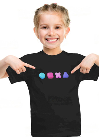 Черная демисезонная футболка детская черная "гра" YAPPI