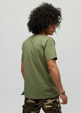 Хакі (оливкова) футболка чоловіча хакі зелений патріотична "нахабність перемагати" YAPPI