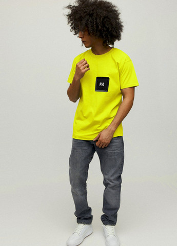 Желтая футболка мужская желтая "f16" YAPPI