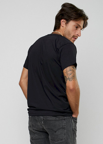 Черная футболка мужская черная "f16" YAPPI