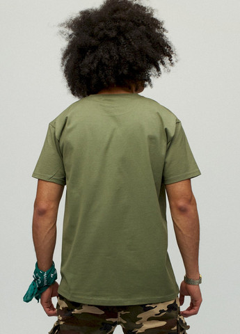 Хакі (оливкова) футболка чоловіча хакі зелений "who cares. i`m already late" YAPPI