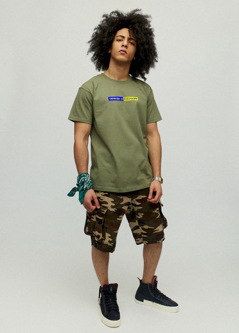 Хаки (оливковая) футболка мужская хаки зеленый патриотическая "свобода має кольори" YAPPI