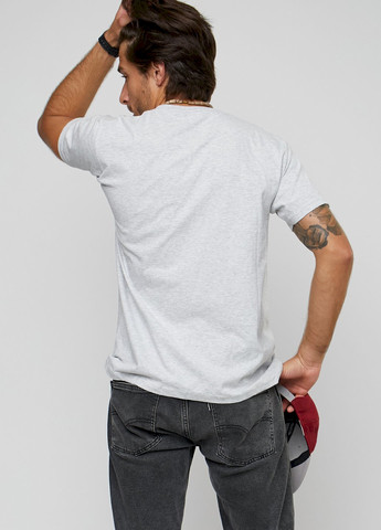 Сіра футболка чоловіча сіра "швидко - повільно без перерв" YAPPI