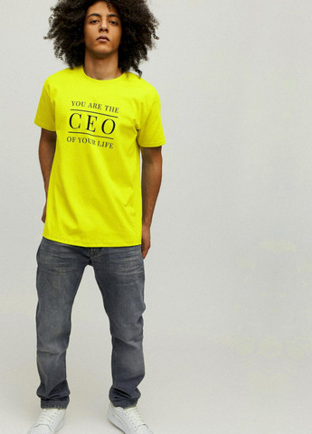 Желтая футболка мужская желтая "ceo" YAPPI