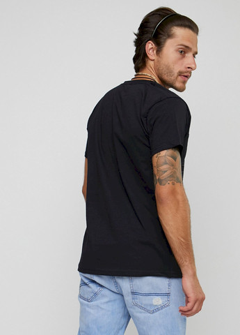 Чорна футболка чоловіча чорна "gpt" YAPPI