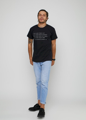 Чорна футболка чоловіча чорна "gpt" YAPPI