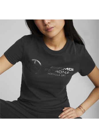 Черная всесезон футболка mercedes-amg petronas motorsport essentials tee women Puma