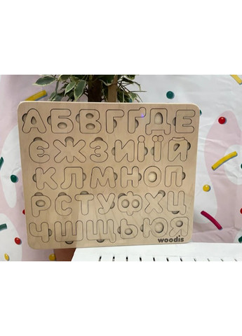 Алфавит деревянный большой украинский АВ-1У No Brand (259037012)