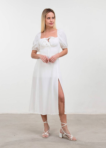 Белое повседневный платье romashka Ромашка однотонное