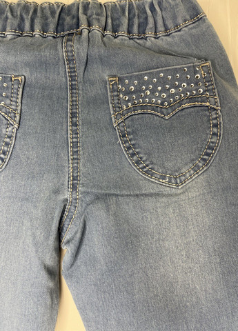 Синие демисезонные джинсы для девочки Deloras