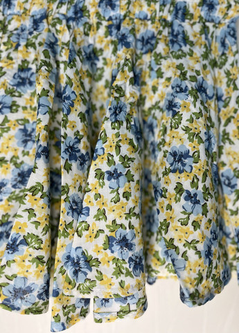 Голубая кэжуал однотонная юбка Deloras