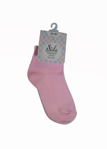 Розовые ntf шкарпетки жін. (короткі) ws2c/sl-cl, bianco, р.36-40. набір (3 шт.) Siela однотонные (259038578)