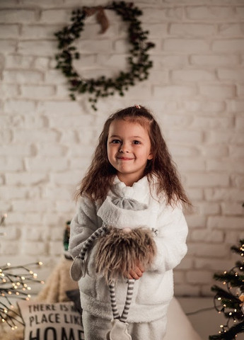 Белая всесезон детская пижама кофта + брюки V.O.G.