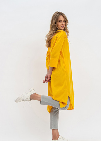 Желтое деловое платье Lesia однотонное