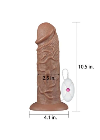 Вибратор гигант с пультом Realistic Chubby Vibrating Dildo 10.5 Lovetoy (259110278)