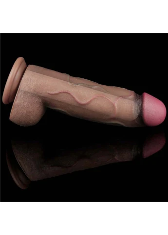 Фаллоимитатор гигант на присоске Dual Layered Silicone Cock XXL 12.0 Lovetoy (259110131)