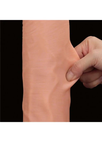Фаллоимитатор со сьемной присоской King Sized Sliding Skin Dual Layer Dong 14.0 Lovetoy (259110283)