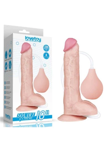 Телесный фаллоимитатор на присоске Squirt Extreme Dildo 10.0 Lovetoy (259110133)