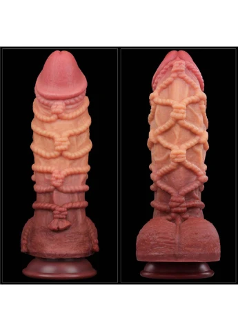 Фаллоимитатор рельефный Dual layered Platinum Silicone Cock with Rope 10.5 Lovetoy (259110116)
