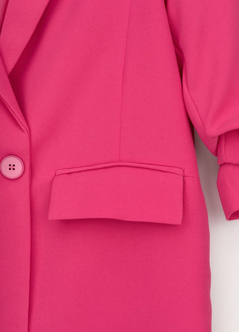 Розовый женский пиджак Miss Esta однотонный - демисезонный