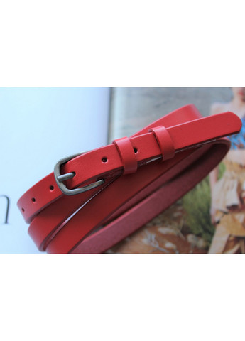 Жіночий шкіряний вузький ремінь 110х1,3 см LeathART (259092975)