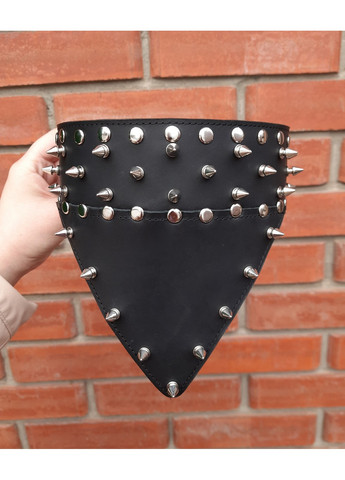 Кожаный ошейник-бандана с шипами XL(56-70 см) Lockdog (259093072)