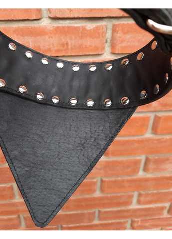 Кожаный ошейник-бандана с шипами XL(56-70 см) Lockdog (259093072)