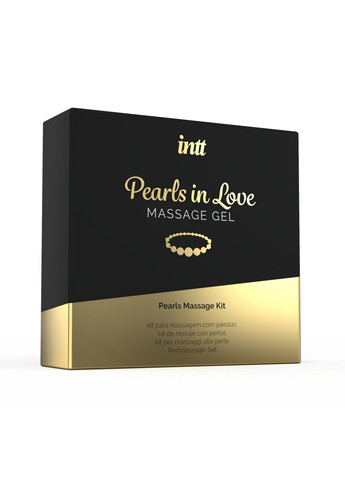 Набор для жемчужного массажа Pearls in Love: ожерелье и силиконовый массажный гель 10 см Intt (259092249)
